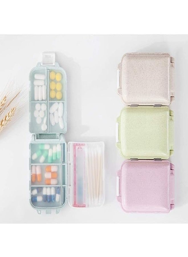 VENJA (LABEL) Venja Pill Case with 8 Compartments, Travel Pill Organizer Moisture Proof Small Pill Box for Pocket Purse Daily Pill Case Portable Medicine Vitamin Holder Container, Multicolor (Set Of 1) - Image 4